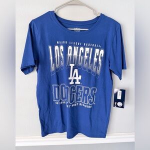 MLB, Los Angeles Dodgers T-Shirt, Blue, Majestic, Youth  XL 16/18